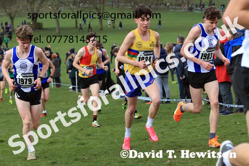 Mens Under-17s, 2024 CAU Inter Counties Cross Country Champs., Wollaton Park, Nottingham. Photo: David T. Hewitson/Sports for All Pics